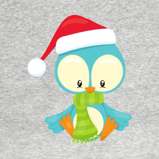 Christmas Bird, Bird With Hat, Bird With Scarf by Jelena Dunčević